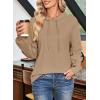 imageDokotoo Hoodies for Women Soft Long Sleeve Casual Hoodie Oversized Sweatshirt Lightweight Knit Pullover Hooded TopsChocolate Brown