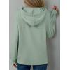 imageDokotoo Hoodies for Women Soft Long Sleeve Casual Hoodie Oversized Sweatshirt Lightweight Knit Pullover Hooded TopsSmoke Green