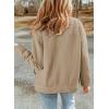 imageDokotoo Jackets for Women Casual Long Sleeve Collared Jacquard Coats Trendy Button Down Shacket Jacket with PocketsKhaki
