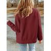 imageDokotoo Jackets for Women Casual Long Sleeve Collared Jacquard Coats Trendy Button Down Shacket Jacket with PocketsRed
