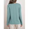 imageDokotoo Long Sleeve Shirts Crewneck Womens Tops 2025 Fall Outfits Comfort Basic Tees Fashion ClothingBlue