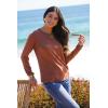 imageDokotoo Long Sleeve Shirts Crewneck Womens Tops 2025 Fall Outfits Comfort Basic Tees Fashion ClothingChestnut