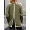 imageDokotoo Long Sleeve Shirts Split Back Womens Tops Fall Outfits 2025 Fashion Casual Womens ClothingGreen