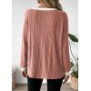 imageDokotoo Long Sleeve Shirts for Women Casual Fashion Loose Fit Womens Tops Crewneck Basic Pullover TunicsRose Pink