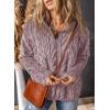 imageDokotoo Winter Fleece Jacket for Women 2025 Zipper Stand Collar Casual Coats with PocketsPurple