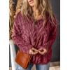 imageDokotoo Winter Fleece Jacket for Women 2025 Zipper Stand Collar Casual Coats with PocketsRed