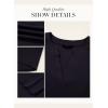 imageDokotoo Women Tops Long Sleeve V Neck Shirts 2025 Fall Fashion Dressy Casual Business Tunic BlousesBlack