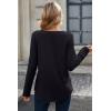 imageDokotoo Women Tops Long Sleeve V Neck Shirts 2025 Fall Fashion Dressy Casual Business Tunic BlousesBlack