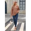 imageDokotoo Women Tops Long Sleeve V Neck Shirts 2025 Fall Fashion Dressy Casual Business Tunic BlousesCoffee