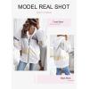 imageDokotoo Womens 2025 Winter Fuzzy Fleece Jacket Hooded Color Block Patchwork Cardigan Coats Outerwear with PocketsA White