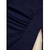 imageDokotoo Womens Casual Long Sleeve Dresses Fashion Fall Lace Crewneck Elegant Solid Formal Midi DressDark Blue