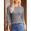 imageDokotoo Womens Casual Long Sleeve Wool Hollow Out Sweaters for Women 2025 Trendy Lightweight Crochet Pullover TopsMedium Grey
