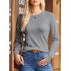 imageDokotoo Womens Casual Long Sleeve Wool Hollow Out Sweaters for Women 2025 Trendy Lightweight Crochet Pullover TopsMedium Grey