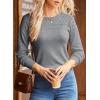 imageDokotoo Womens Casual Long Sleeve Wool Hollow Out Sweaters for Women 2025 Trendy Lightweight Crochet Pullover TopsMedium Grey