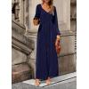 imageDokotoo Womens Casual Loose Overalls Jumpsuits One Piece Long Sleeve Wide Leg Pant Rompers With PocketsSail Blue
