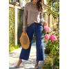 imageDokotoo Womens Casual T Shirts Long Sleeve V Neck Ribbed Knit Tops Tee ShirtsChestnut