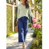 imageDokotoo Womens Casual T Shirts Long Sleeve V Neck Ribbed Knit Tops Tee ShirtsMeadow Mist Green