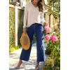 imageDokotoo Womens Casual T Shirts Long Sleeve V Neck Ribbed Knit Tops Tee ShirtsParchment