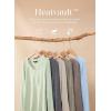imageDokotoo Womens Casual T Shirts Long Sleeve V Neck Ribbed Knit Tops Tee ShirtsParchment