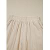 imageDokotoo Womens Cotton Baggy Wide Leg Pants Casual Elastic Waisted Loose Lounge Harem Pants with PocketsBeige