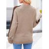 imageDokotoo Womens Fall Sweaters Casual Long Sleeve Crewneck Color Block Pullover Knit TopsBeige