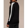 imageDokotoo Womens Fall Sweaters Casual Long Sleeve Crewneck Color Block Pullover Knit TopsBlack