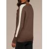 imageDokotoo Womens Fall Sweaters Casual Long Sleeve Crewneck Color Block Pullover Knit TopsBrown