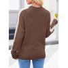 imageDokotoo Womens Fall Sweaters Casual Long Sleeve Crewneck Color Block Pullover Knit TopsBrown