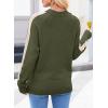imageDokotoo Womens Fall Sweaters Casual Long Sleeve Crewneck Color Block Pullover Knit TopsGreen