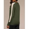 imageDokotoo Womens Fall Sweaters Casual Long Sleeve Crewneck Color Block Pullover Knit TopsGreen
