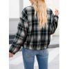 imageDokotoo Womens Flannel Plaid Shacket Jackets Corduroy Collar Long Sleeve Button Down Fleece Jackets Warm CoatSkobeloff