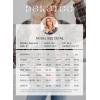 imageDokotoo Womens Flannel Plaid Shacket Jackets Corduroy Collar Long Sleeve Button Down Fleece Jackets Warm CoatWild Wind