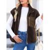 imageDokotoo Womens Fleece Jacket Vest Sleeveless Fuzzy Sherpa Jackets Zip Up Oversized Casual Coats Fall Winter Womens Tops 2025Dark Brown
