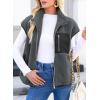 imageDokotoo Womens Fleece Jacket Vest Sleeveless Fuzzy Sherpa Jackets Zip Up Oversized Casual Coats Fall Winter Womens Tops 2025Grey