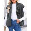 imageDokotoo Womens Fleece Jacket Vest Sleeveless Fuzzy Sherpa Jackets Zip Up Oversized Casual Coats Fall Winter Womens Tops 2025Grey
