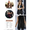 imageDokotoo Womens Fringe Vest 70s Hippie Costume Sleeveless Cowgirl Western Outfits Faux Suede Tassel Leather OuterwearBlack