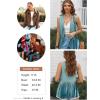 imageDokotoo Womens Fringe Vest 70s Hippie Costume Sleeveless Cowgirl Western Outfits Faux Suede Tassel Leather OuterwearBlue