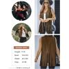 imageDokotoo Womens Fringe Vest 70s Hippie Costume Sleeveless Cowgirl Western Outfits Faux Suede Tassel Leather OuterwearBrown