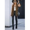 imageDokotoo Womens Fringe Vest 70s Hippie Costume Sleeveless Cowgirl Western Outfits Faux Suede Tassel Leather OuterwearBrown