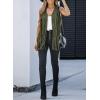 imageDokotoo Womens Fringe Vest 70s Hippie Costume Sleeveless Cowgirl Western Outfits Faux Suede Tassel Leather OuterwearGreen