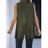 imageDokotoo Womens Fringe Vest 70s Hippie Costume Sleeveless Cowgirl Western Outfits Faux Suede Tassel Leather OuterwearGreen