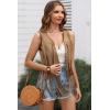imageDokotoo Womens Fringe Vest 70s Hippie Costume Sleeveless Cowgirl Western Outfits Faux Suede Tassel Leather OuterwearKhaki