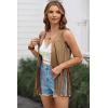 imageDokotoo Womens Fringe Vest 70s Hippie Costume Sleeveless Cowgirl Western Outfits Faux Suede Tassel Leather OuterwearKhaki