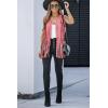 imageDokotoo Womens Fringe Vest 70s Hippie Costume Sleeveless Cowgirl Western Outfits Faux Suede Tassel Leather OuterwearPink