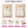 imageDokotoo Womens Full Zip Polar Fleece Vest Warm Winter Sleeveless Cardigan Lapel Collar Sherpa Coat Outerwear with PocketBeige