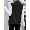 imageDokotoo Womens Full Zip Polar Fleece Vest Warm Winter Sleeveless Cardigan Lapel Collar Sherpa Coat Outerwear with PocketBlack