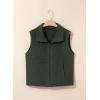 imageDokotoo Womens Full Zip Polar Fleece Vest Warm Winter Sleeveless Cardigan Lapel Collar Sherpa Coat Outerwear with PocketGreen
