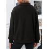 imageDokotoo Womens Lightweight Full Zip Soft Fleece Jacket 2025 Casual Sweatshirts Coat with PocketsBlack