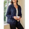 imageDokotoo Womens Lightweight Full Zip Soft Fleece Jacket 2025 Casual Sweatshirts Coat with PocketsBlue