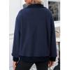 imageDokotoo Womens Lightweight Full Zip Soft Fleece Jacket 2025 Casual Sweatshirts Coat with PocketsBlue
